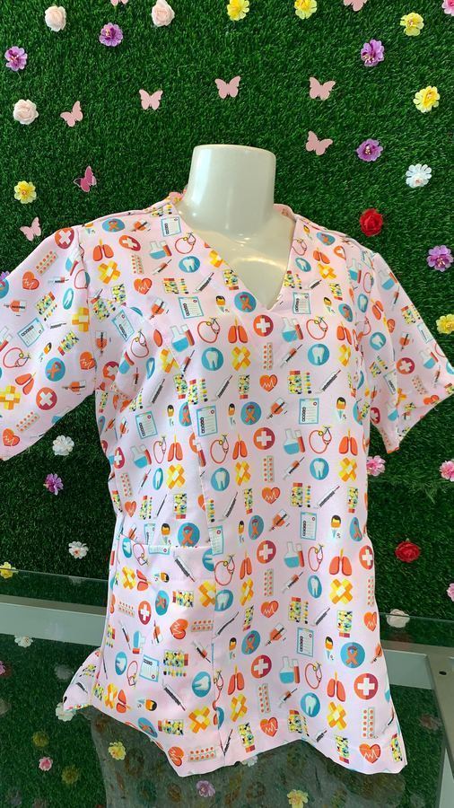 BATA HOSPITALAR ESTAMPADA